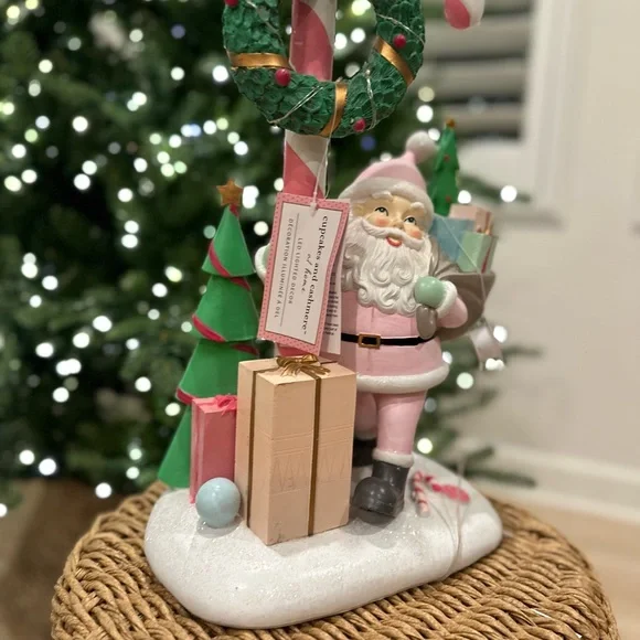Cupcakes & Cashmere Santa candy cane figure sculpture Christmas Holiday - Picture 13 of 17